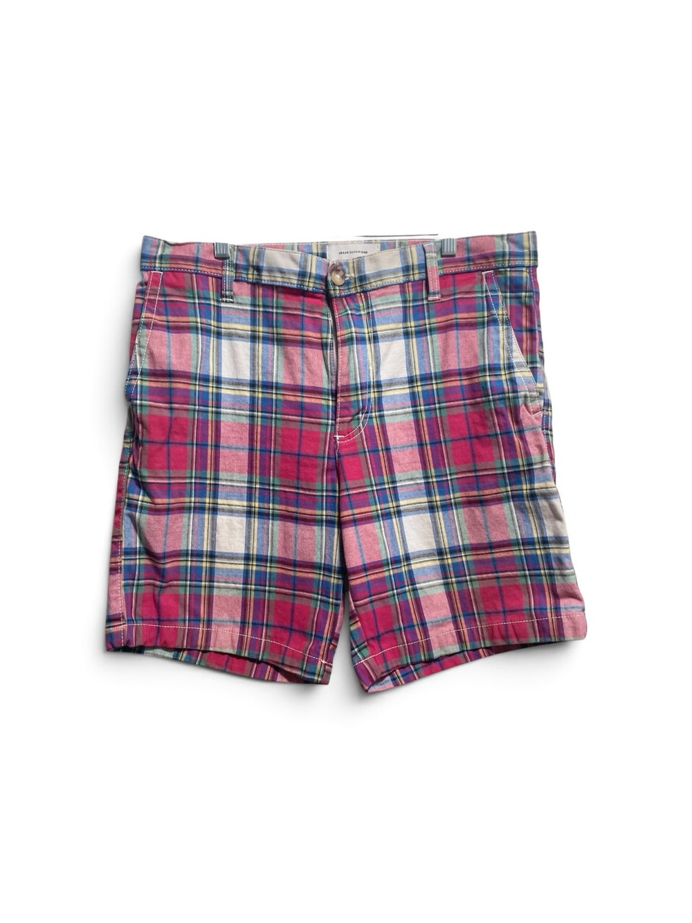Men's Urban Outfitters Cotton Colorful Plaid Preppy Casual Shorts